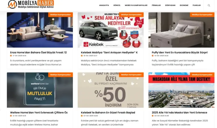 Türkiye’nin Mobilya Kampanyaları Artık Tek Adreste: Mobilya Haber!
